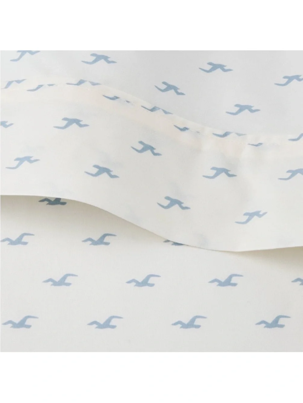 Full Percale Seagull 4pc Sheet Set w/ Pillowcases Light Blue - The Hollister